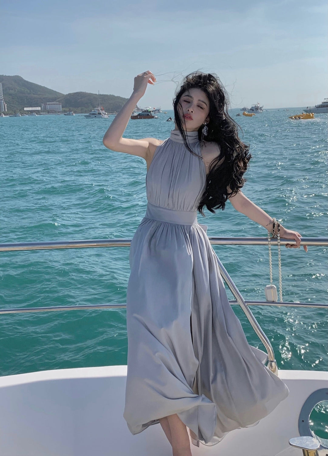 Levoire | Robe Midi En Chiffon Décolletée