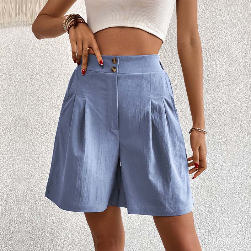 Levoire | Pantalons Bermuda Colorés Décontractés Pour Femmes Bleu clair