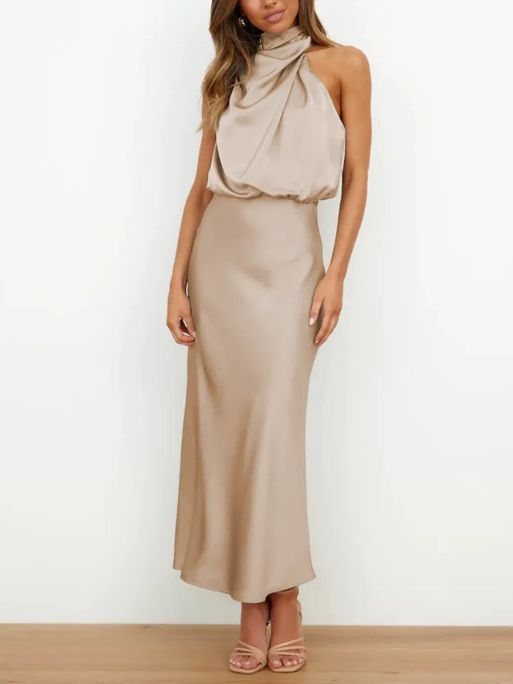 Levoire | Robes De Soirée En Satin Séduisantes Pour Dames Beige