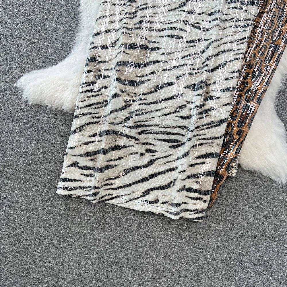 Levoire | Jupe En Simili Cuir Imprimé Léopard Pour Un Look Sauvage Et Moderne
