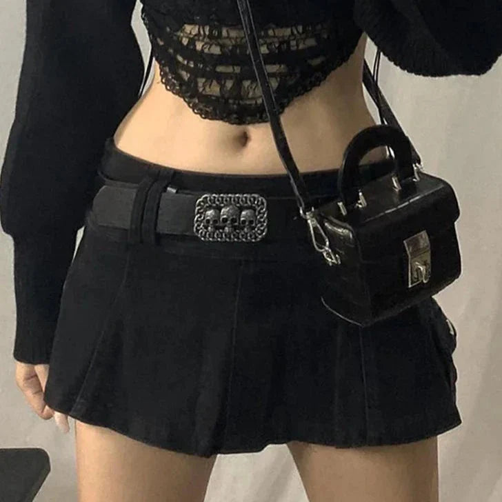 Levoire | Jupe Micro Taille Basse Y2K noir