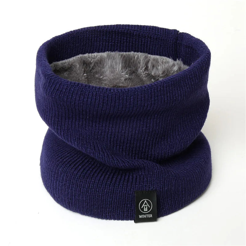 Levoire | Cache Cou Hiver Tricoté Unisexe Bleu