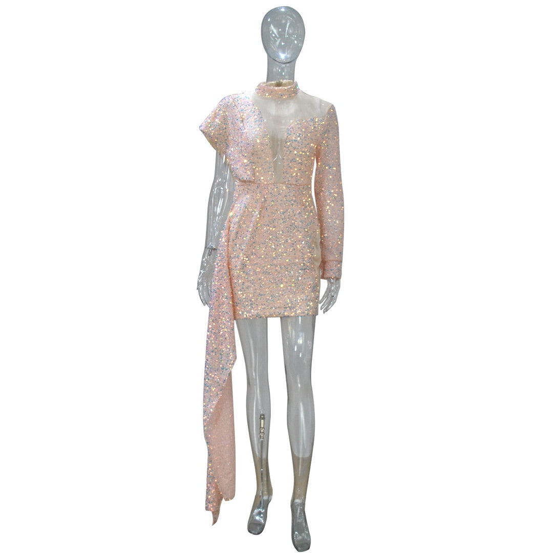 Levoire | Long Sequined Dress With Side Seam