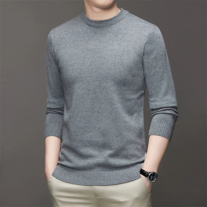 Levoire | Pull Décontracté Et Stylé Pour Hommes Avec Col Rond Gris foncé