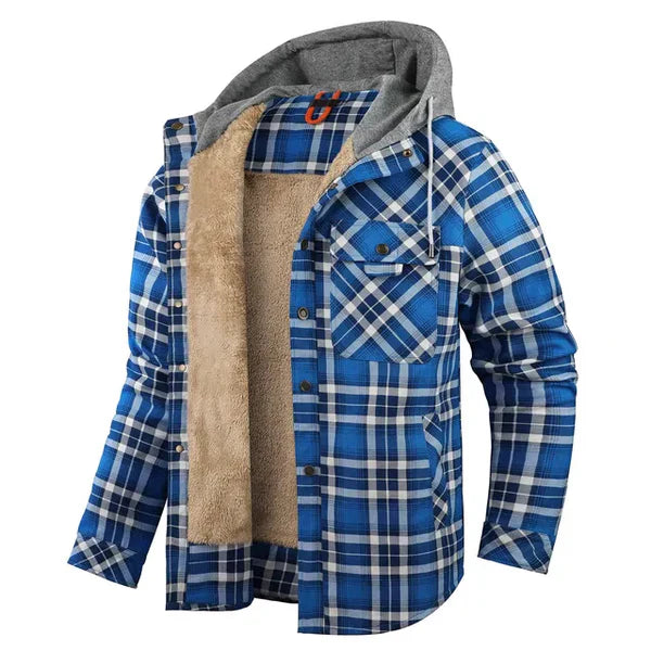 Levoire | Veste À Carreaux Chaude Bleu