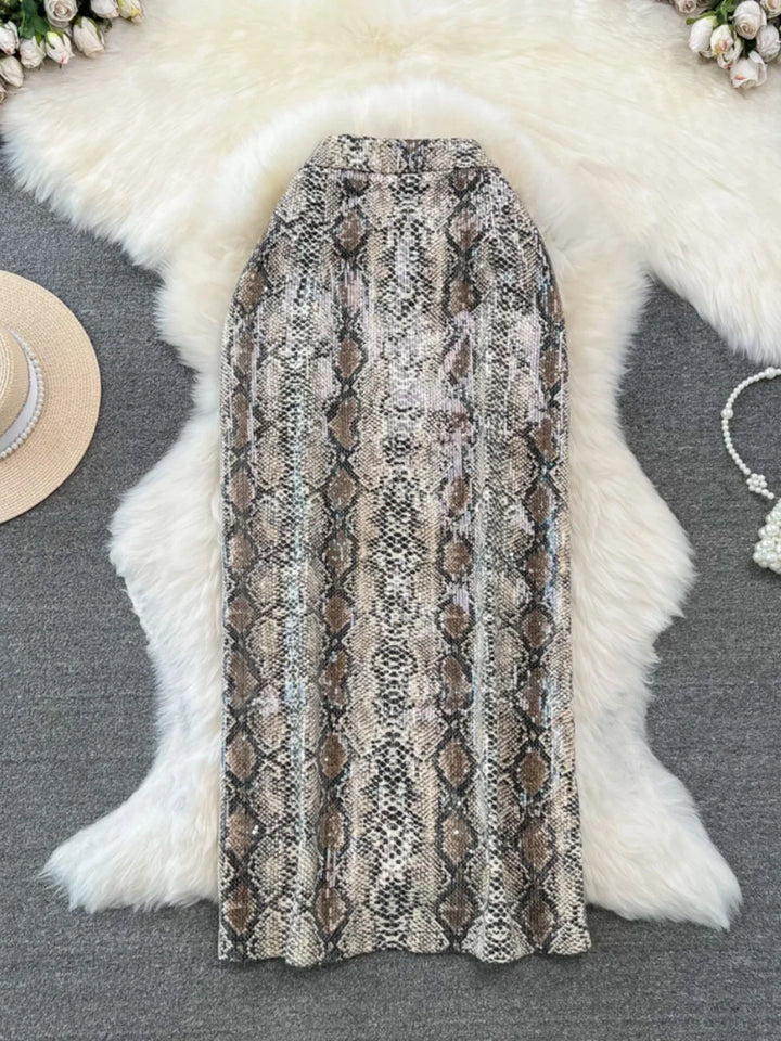 Levoire | Jupe En Velours Imprimé Léopard Motif crocodile
