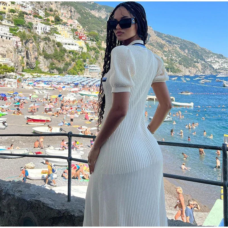 Levoire | Élégante Robe Maxi Tricotée Slim