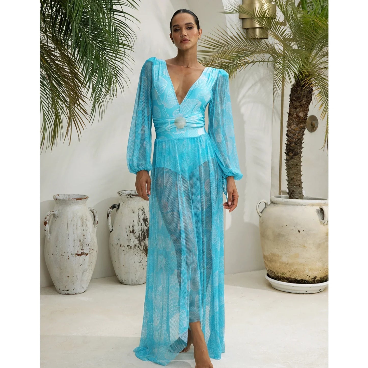 Levoire | Maillot De Bain À Manches Longues Avec Jupe Pour Un Look De Plage Élégant