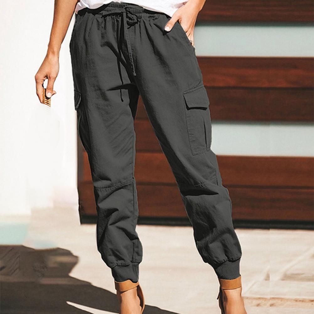 Levoire | Pantalon Cargo Droit Avec Cordon De Serrage Gris