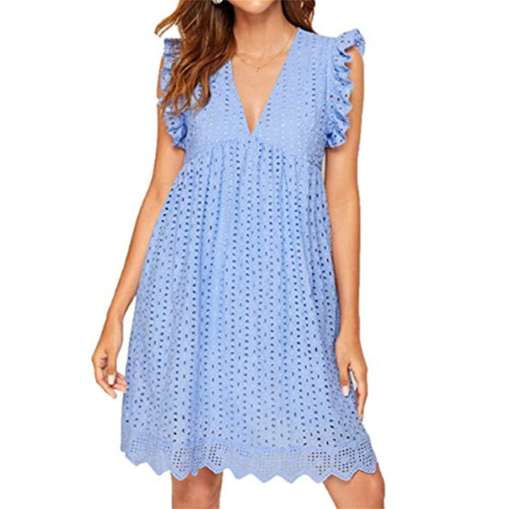 Levoire | Robe En Dentelle D'Été Bleu clair