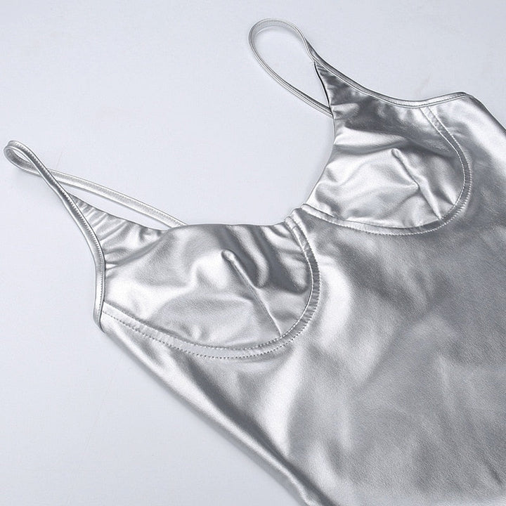 Levoire | Robe Midi À Bretelles Spaghetti Métalliques