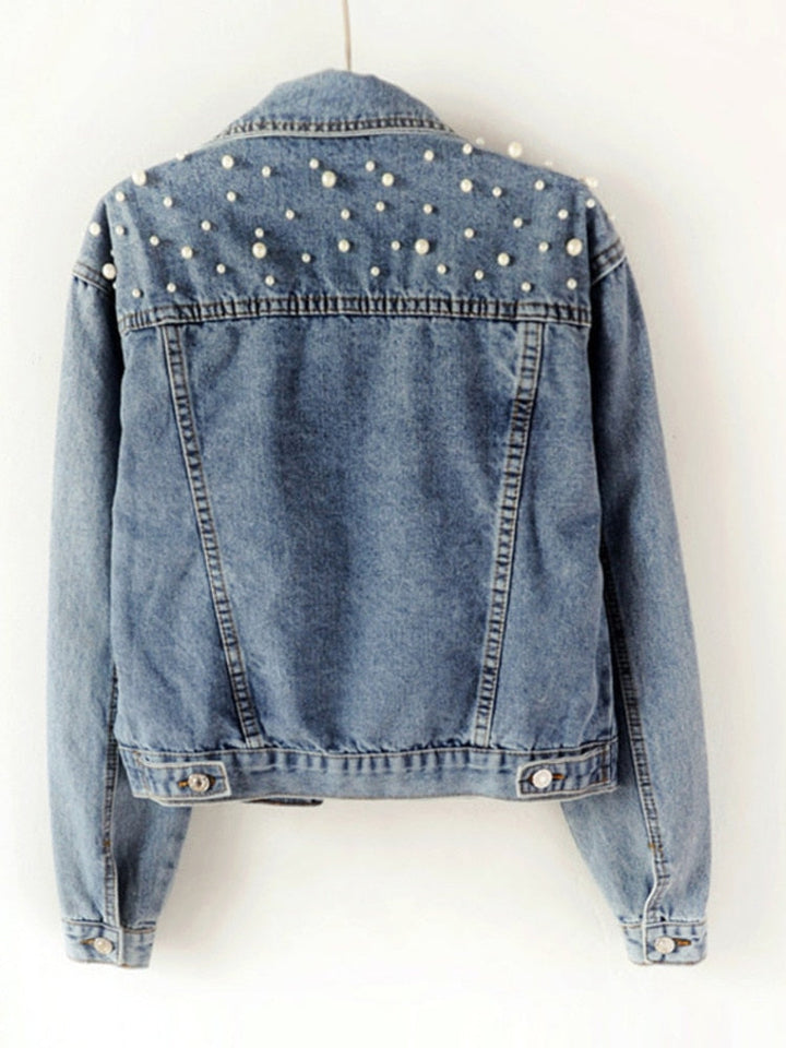 Levoire | Veste En Jean Décontractée Avec Perles