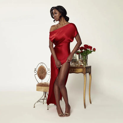 Levoire | Robe Maxi Fendue À Encolure Dégagée, À Dos Décolleté Et À Bretelles Droites