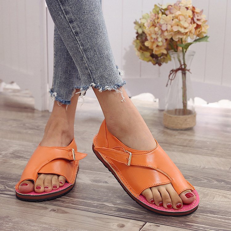 Levoire | Sandales Pour Femmes Stylées Avec Confort Orthopédique Orange
