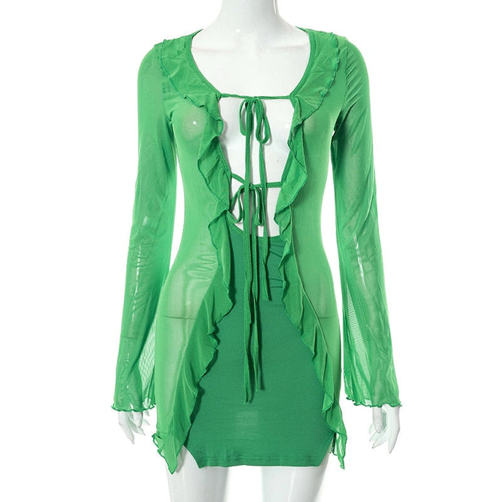Levoire | Robe Mini À V Vert