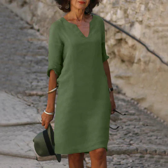 Levoire | Robe Verte Avec Décolleté En V Vert foncé