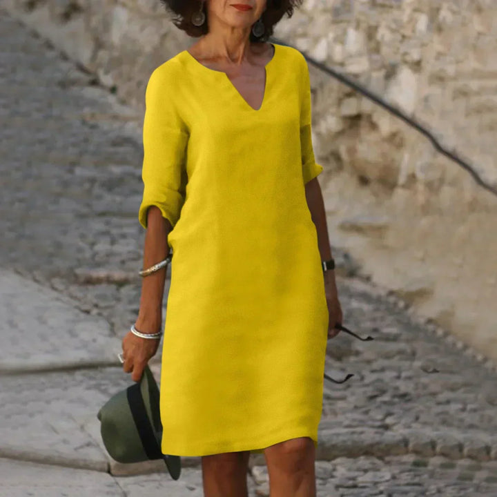Levoire | Élégant Styl Robe Jaune