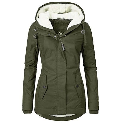 Levoire Veste d'Automne Chaude : Protection contre les intempéries, coupe-vent et imperméable pour femmes Vert