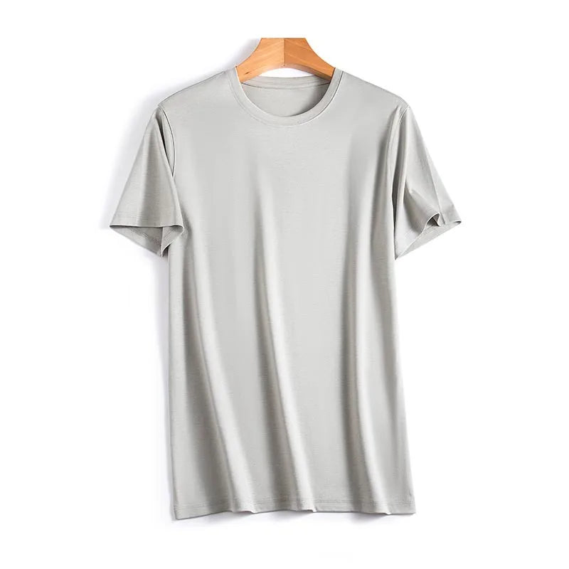 Levoire | Chemise en soie élégante Gris clair-O Col