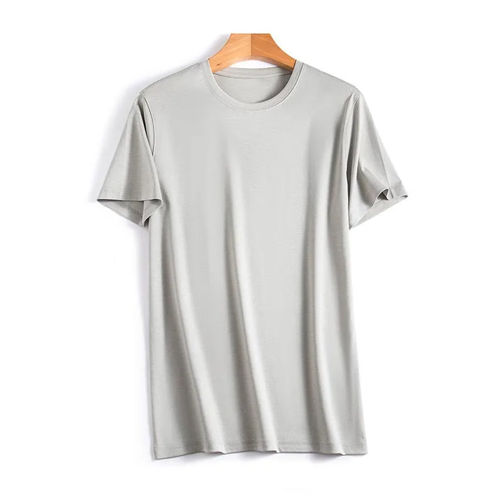 Levoire | Chemise en soie élégante Gris clair-O Col