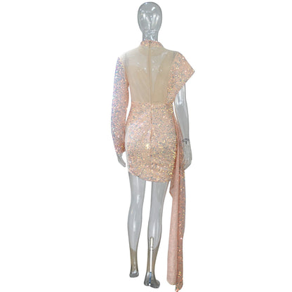 Levoire | Long Sequined Dress With Side Seam