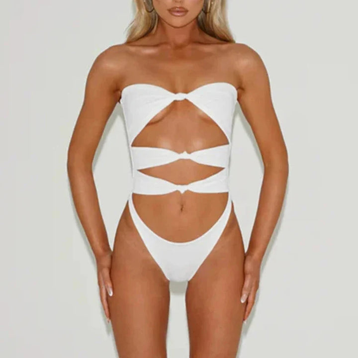 Levoire | Maillot De Bain Sans Bretelles À Porter Seul Blanc
