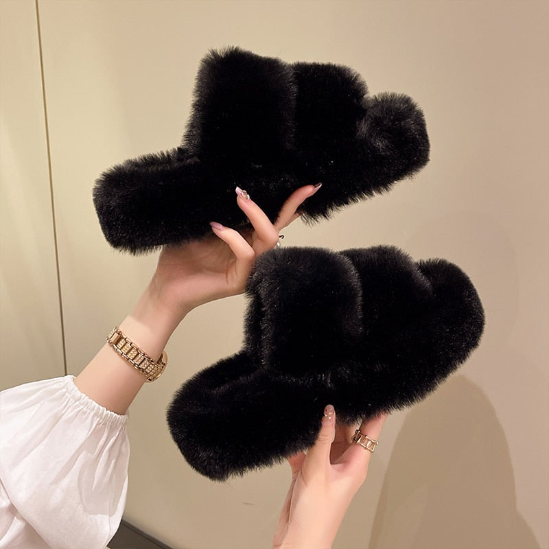 Levoire | Chaussons En Laine Plats Sans Talon Confortables Noir