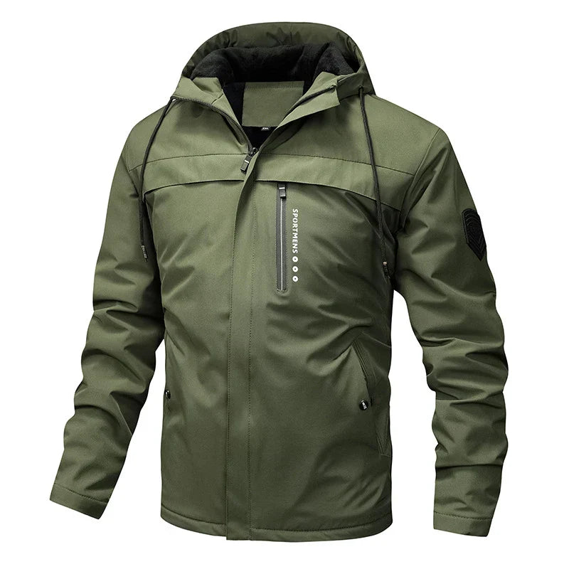 Levoire | Veste D'Hiver Pour Hommes Avec Capuche Et Polaire Verte