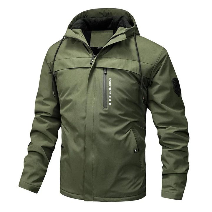 Levoire | Veste D'Hiver Pour Hommes Avec Capuche Et Polaire Verte