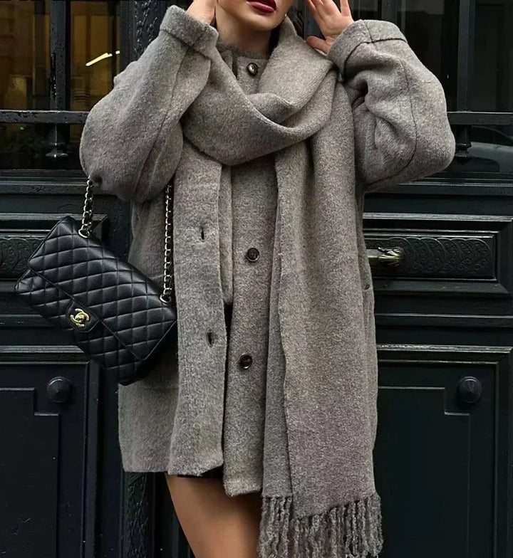 Levoire | Manteau En Tricot Avec Col Châle