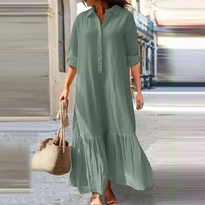 Levoire | Robe Maxi De Qualité Au Style Boho Vert