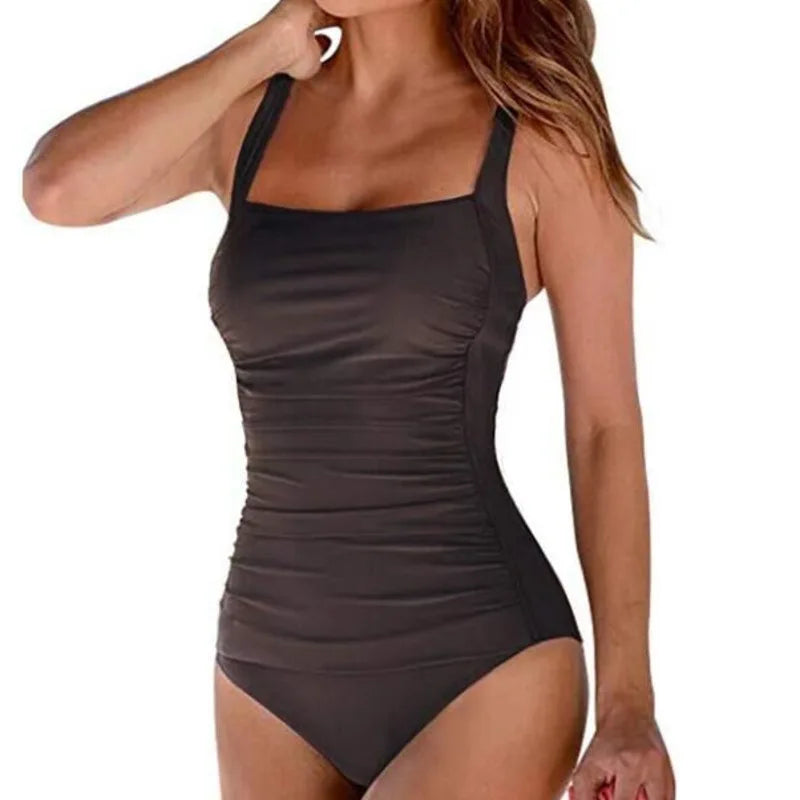 Levoire | Maillot De Bain Une Pièce Avec Encolure Carrée Braun