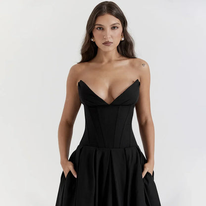 Levoire | Robe Longue Style Corset À Épaules Dénudées
