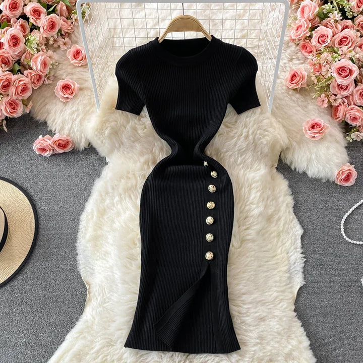 Levoire | Robe Moulante Tricot Noir Noir Taille unique