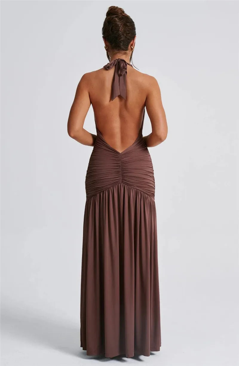 Levoire | Dos Nu Noyé V-Cuisse Haute Fente Maxi Robes