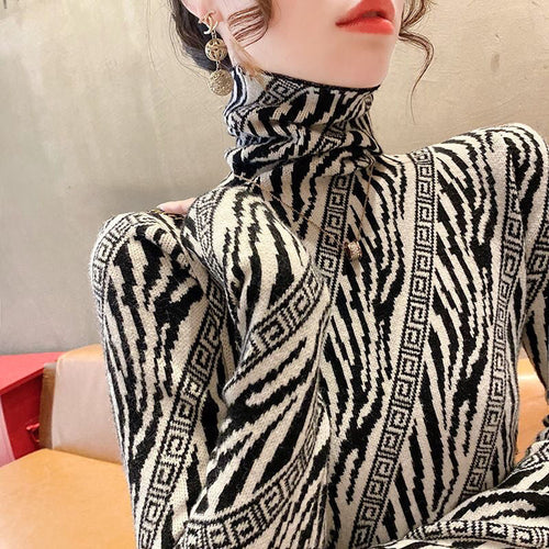 Levoire | Pull Rétro Élégant À Col Roulé