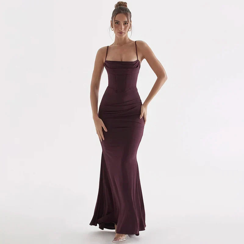 Levoire | Flatteuse robe longue mode Rouge