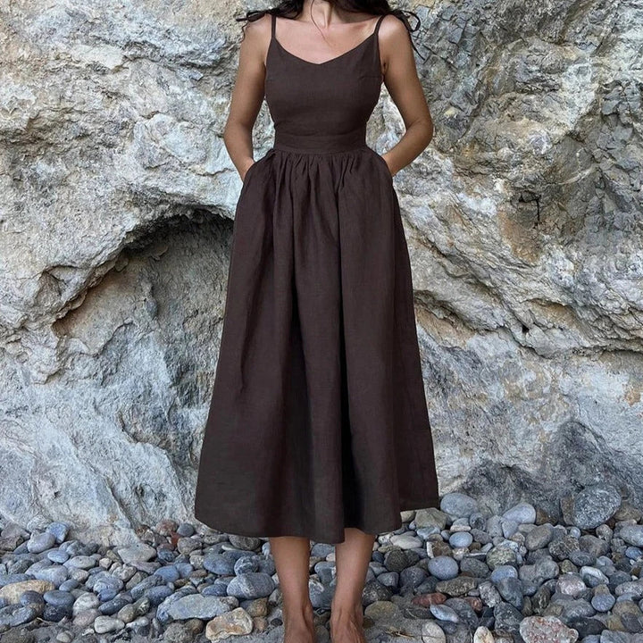 Levoire | Robe De Plage Avec Bretelles Réglables Braun