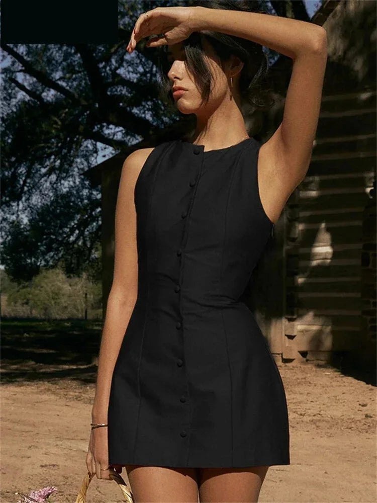 Levoire | Élégante robe mini boutonnée