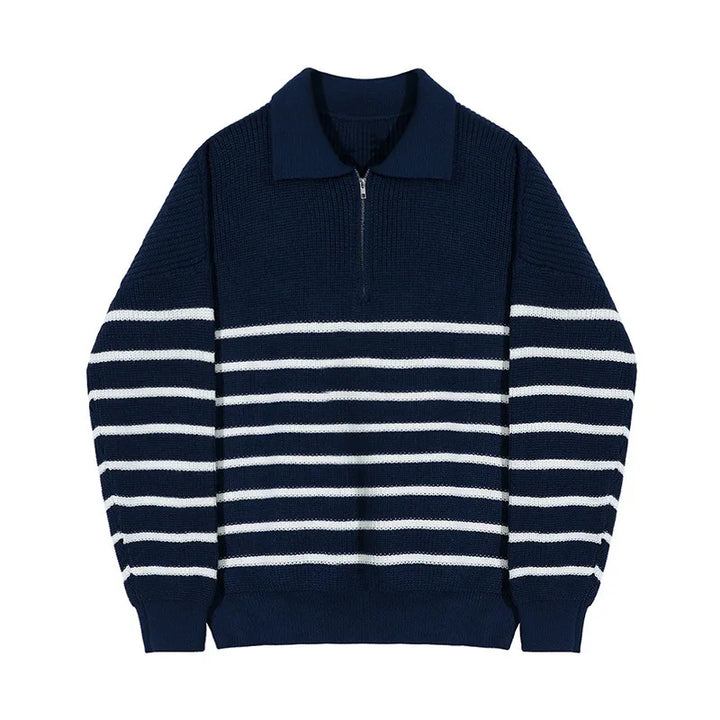 Levoire | Pull À Manches Longues Rayé Moderne Pour Hommes
