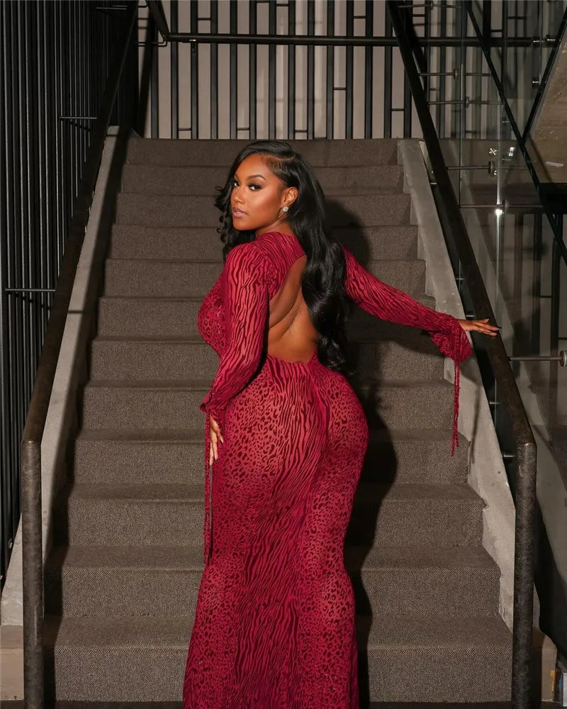 Levoire | Imprimé Léopard-Zèbre-Médium-Avec Capuche-Maxi Robe