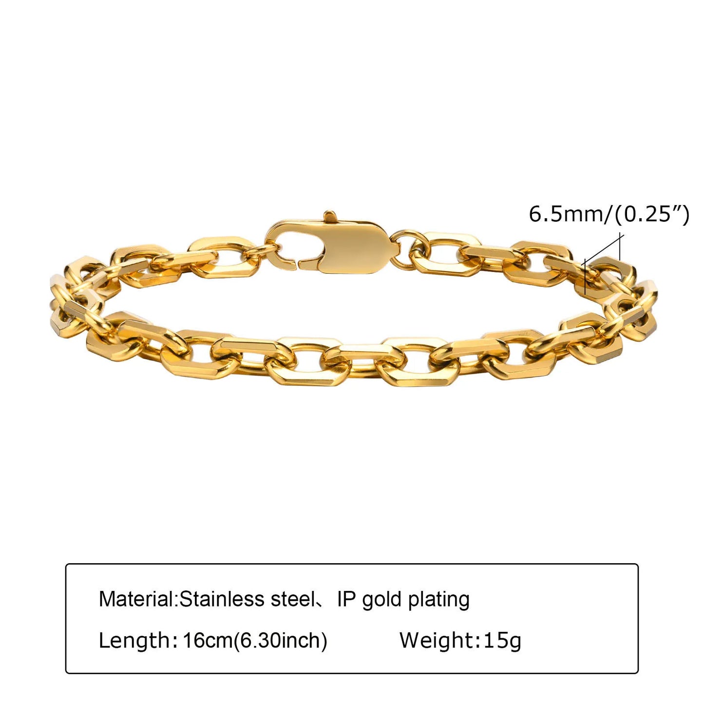 Levoire | Bracelet Maille Trombone Doré BR-1406G-16