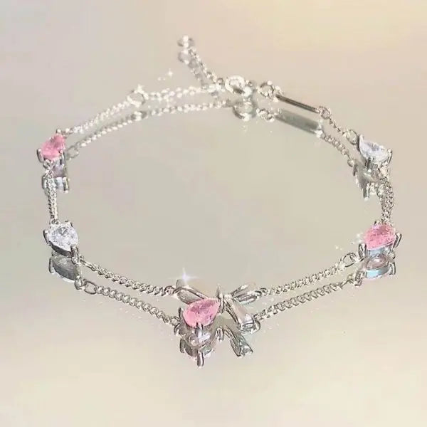 Levoire | Bracelet Élégant En Perles Avec Nœud En Cristal 3