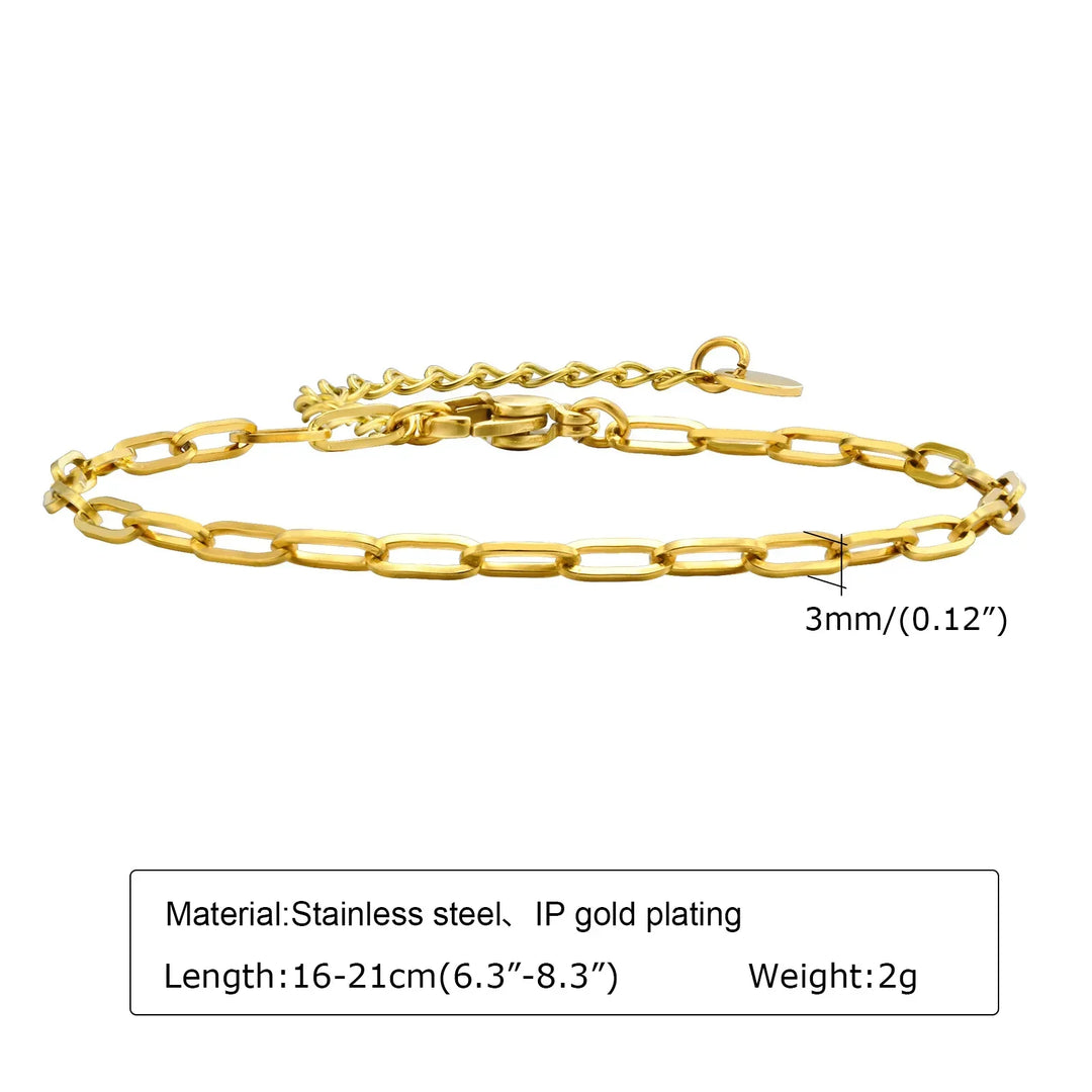 Levoire | Bracelet Maille Trombone Doré BR-1515G
