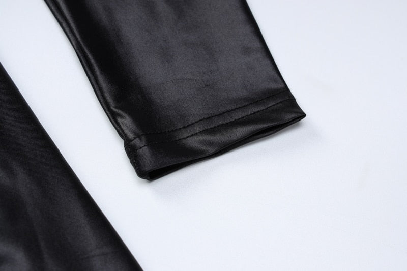 Levoire | Trois Cuirs Robes Mini Bodycon À Manches Longues