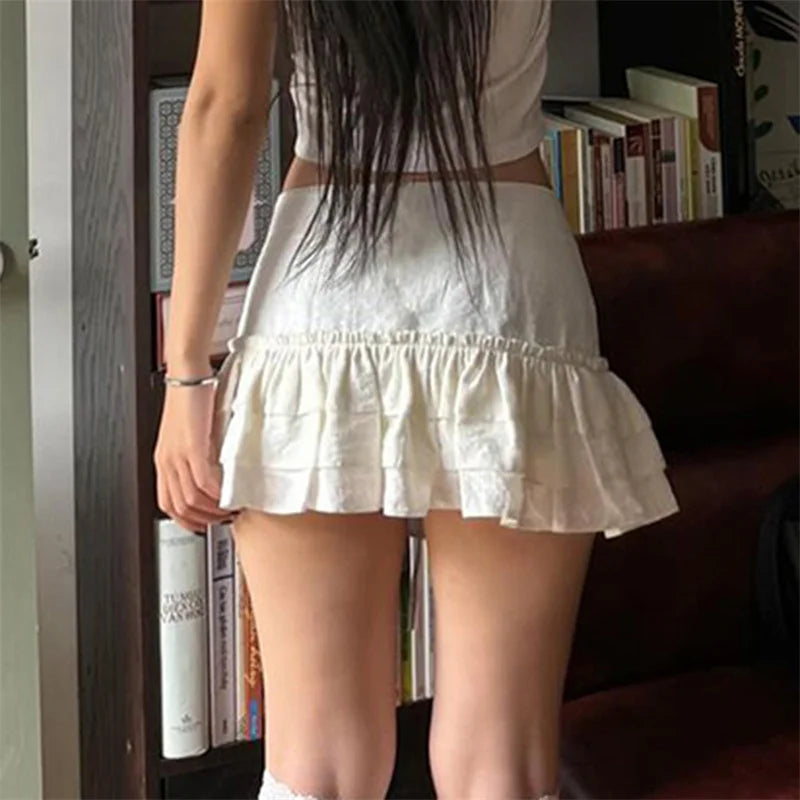 Levoire | Y2K Taille Basse A-Ligne Plissé Mini Jupe