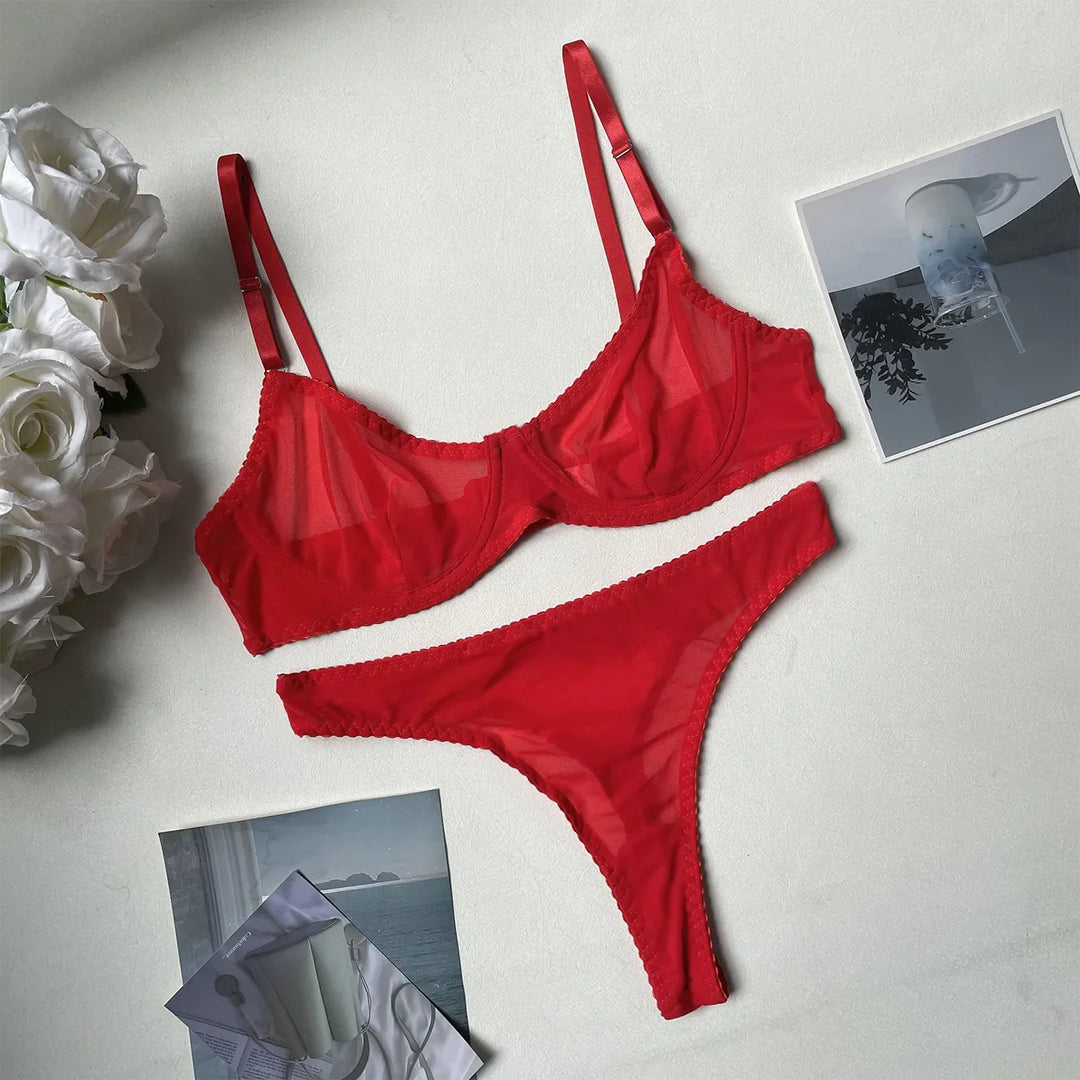 Levoire | Lingerie Entièrement Transparente Rot