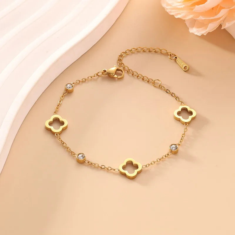 Levoire | Bracelet Floral Inox S1-1 pièce-doré