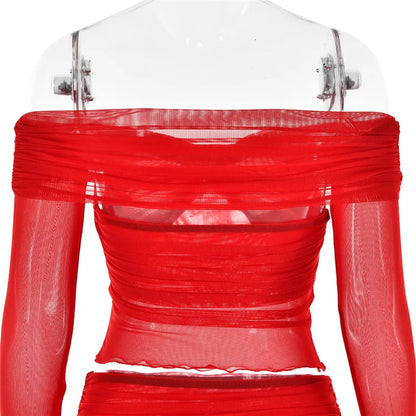 Levoire | Bustier Transparent Sans-Manches Ensemble Crop Et Jupe Longue