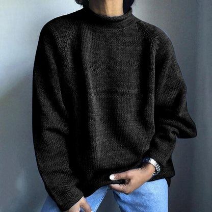 Levoire | Élégant Pull À Manches Longues En Tricot O-Fermeture Noir